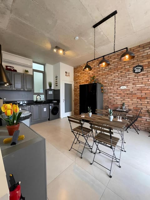 Kitchen or kitchenette, Seating area, Dining area, oven, stove, kitchen