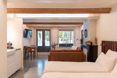 Bed, Kitchen or kitchenette, Photo of the whole room, Seating area, Dining area