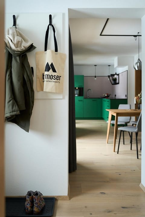 Dining area, storage, kitchen