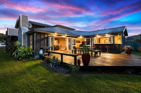 Property building, Patio, Sunset