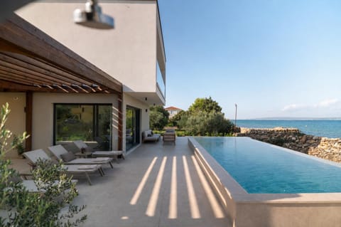 Property building, Patio, Day, Natural landscape, View (from property/room), Balcony/Terrace, Pool view, Sea view, Swimming pool, sunbed