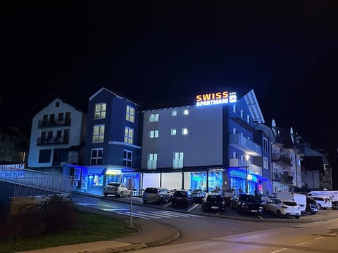 Property building, Night, Street view, Location, Parking