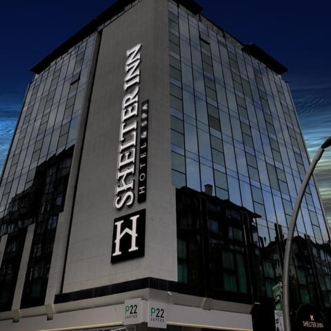 Property building, Night, Property logo or sign