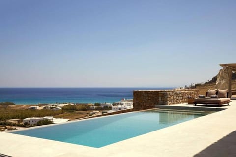 Property building, Living room, Swimming pool