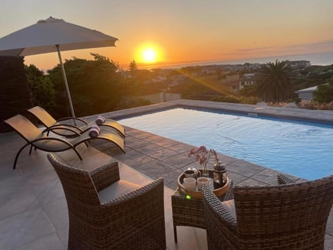 Patio, Natural landscape, Seating area, Pool view, Sea view, Swimming pool, Sunrise, Sunset, sunbed