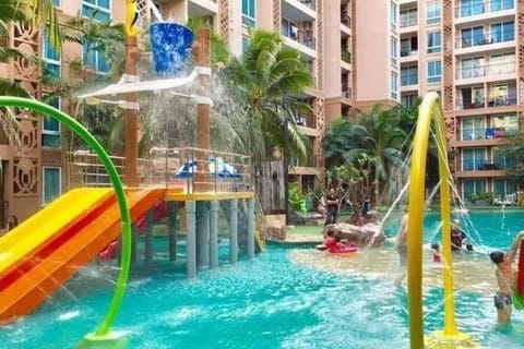 Property building, Communal lounge/ TV room, Day, Natural landscape, Children play ground, Aqua park, Aqua park, Evening entertainment, Pool view, Swimming pool
