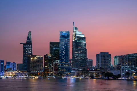 Property building, River view, Sunset