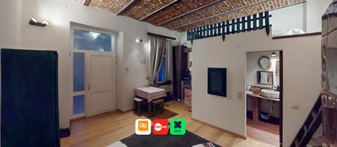 Bed, Seating area, Dining area, Bedroom
