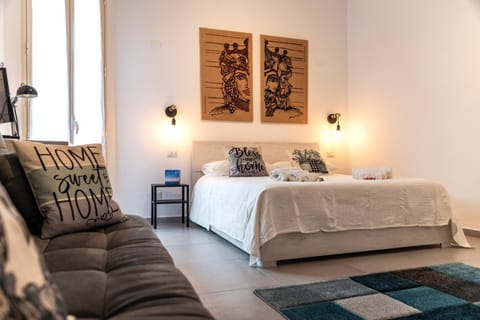 Bed, Seating area, Bedroom, Inner courtyard view, locker, safe, air conditioner