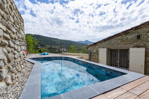 Property building, Living room, Swimming pool