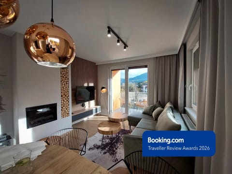 Living room, fireplace