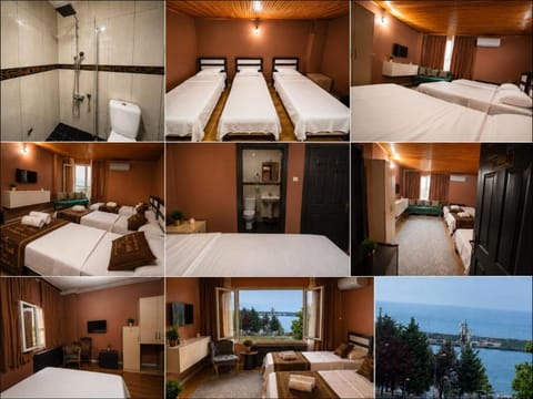 Property building, Bed, TV and multimedia, Photo of the whole room, Bedroom, Sea view, wardrobe