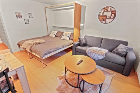 Bed, Living room, Photo of the whole room, Seating area, Bedroom