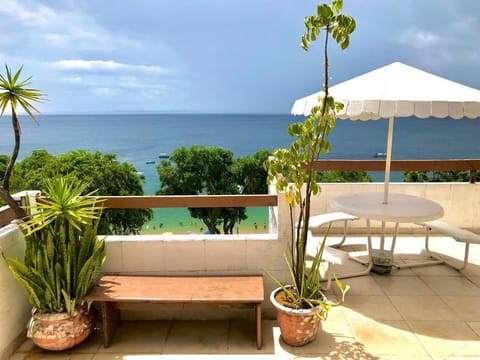 Property building, Day, Natural landscape, View (from property/room), Balcony/Terrace, Seating area, Beach, Sea view