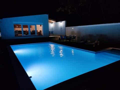 Night, Balcony/Terrace, Swimming pool