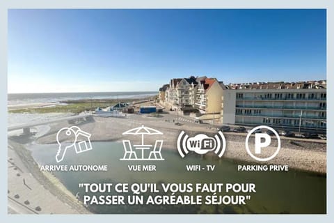 Bellevue - Appartement 60 m2 - 3 ch - vue mer - rénové à Wimereux Plage ! Apartment in Wimereux