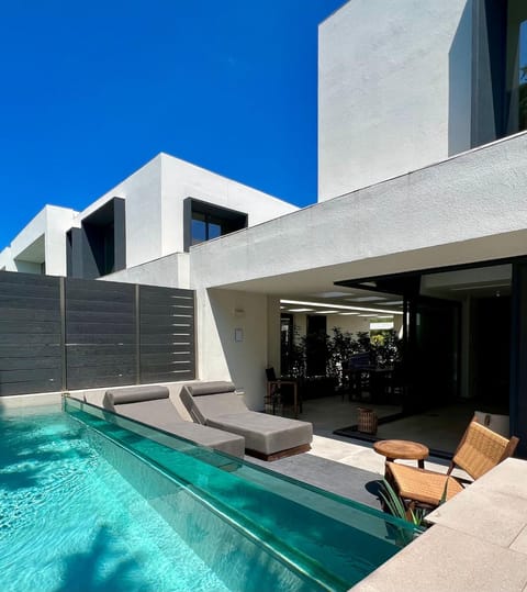 Seating area, Pool view, Swimming pool, sunbed