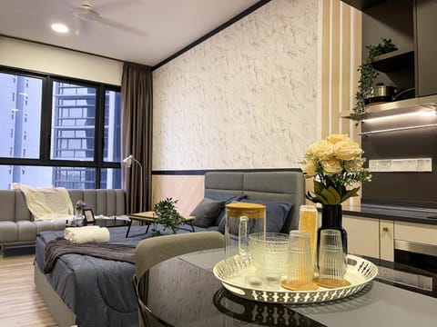 Bed, Living room