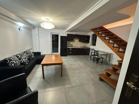 Kitchen or kitchenette, Living room, Seating area