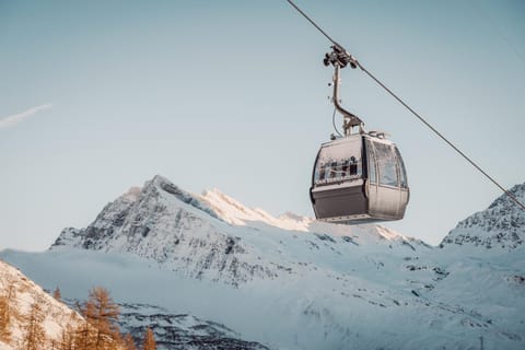 Natural landscape, Winter, Skiing, Mountain view