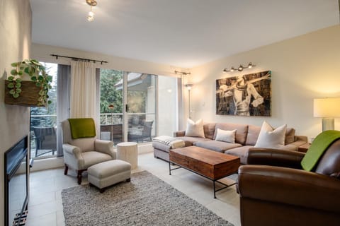Patio, Living room, Seating area, fireplace