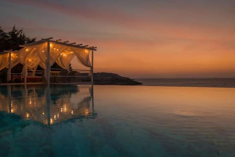 Pool view, Sea view, Sunset