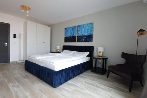 Riverside Apt & private parking, KING BED & CRIB Apartment in Timisoara