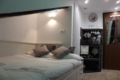 Bed, Coffee/tea facilities, Kitchen or kitchenette, Photo of the whole room, Bedroom