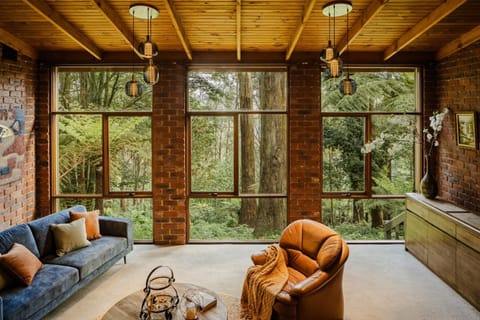 Natural landscape, Living room, Seating area, Garden view