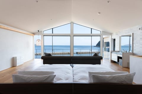 Bed, Bedroom, Sea view