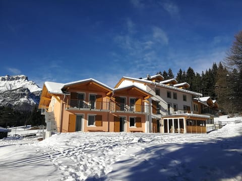 Winter, Garden, Garden view, Mountain view