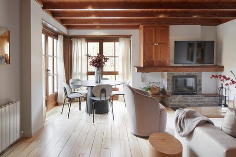 Living room, Dining area, flat iron