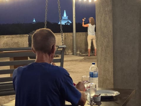 Patio, Night, Guests