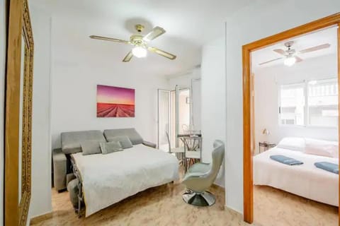 Living room, Bedroom, Street view