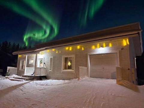 Property building, Night, Winter