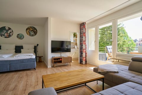 Bed, TV and multimedia, Balcony/Terrace, Living room, Photo of the whole room