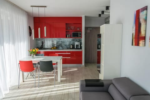 Kitchen or kitchenette, Living room, Dining area