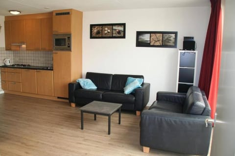 Kitchen or kitchenette, Living room, stove