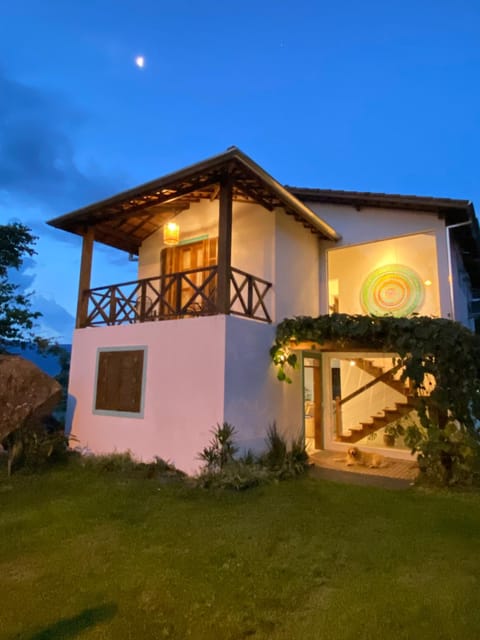 Property building, Night, Garden, View (from property/room), Balcony/Terrace, Garden view