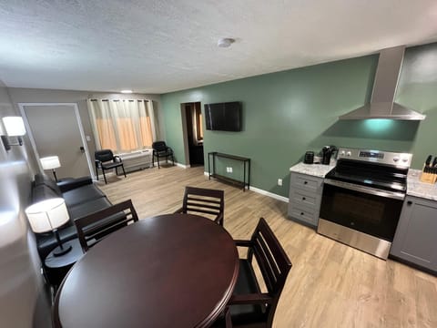 Kitchen or kitchenette, Living room, Dining area
