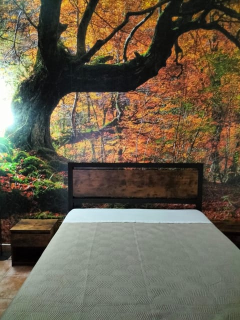 Bed, Natural landscape, Bedroom