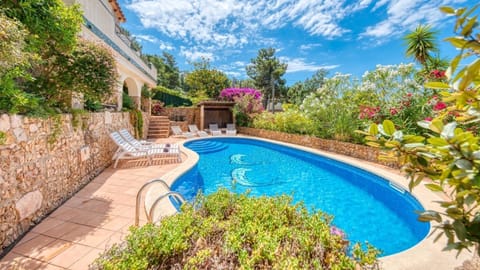 Property building, Living room, Swimming pool
