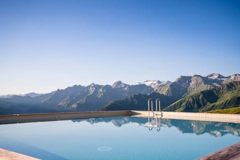 Natural landscape, Mountain view, Swimming pool