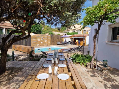 Patio, Off site, Pool view
