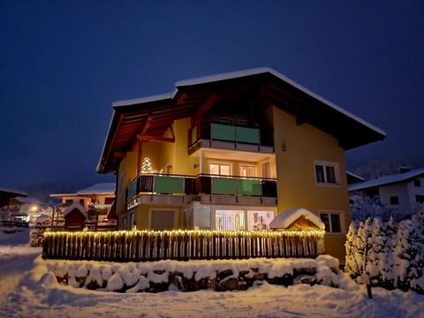 Property building, Night, Winter