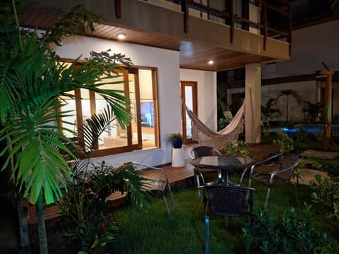 Patio, Night, Garden, Garden view