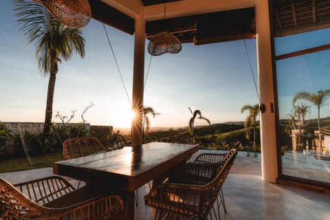 Patio, Natural landscape, View (from property/room), Balcony/Terrace, Dining area, Pool view, Swimming pool, Sunrise, Sunset