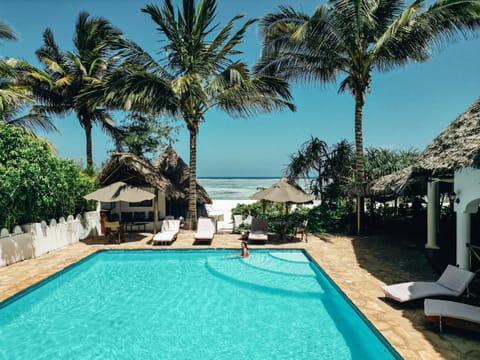 Beach, Pool view, Swimming pool, sunbed
