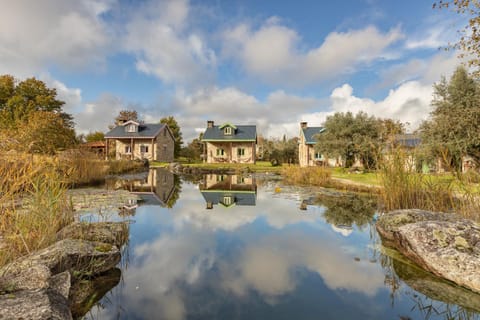 Property building, Spring, Day, Natural landscape, Garden, Lake view, Pool view, Swimming pool