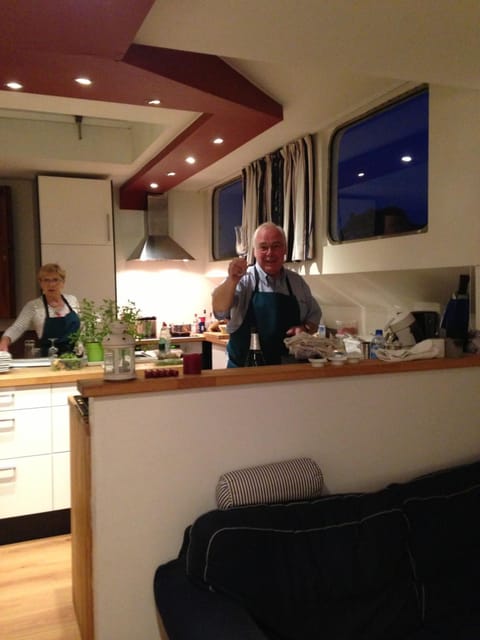 La Valse Lente Docked boat in Wallonia, Belgium